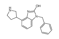 3-benzyl-7-pyrrolidin-3-yl-1H-benzimidazol-2-one结构式
