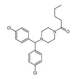 1-[4-[bis(4-chlorophenyl)methyl]piperazin-1-yl]pentan-1-one Structure