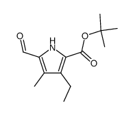 tert-Butyl 3-ethyl-5-formyl-4-methylpyrrole-2-carboxylate结构式