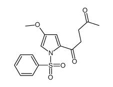 1-[1-(benzenesulfonyl)-4-methoxypyrrol-2-yl]pentane-1,4-dione结构式