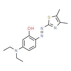 2-(4,5-dimethyl-2-thiazolylazo)-5-diethylaminophenol structure