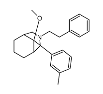 9-methoxy-9-(3-methylphenyl)-3-(2-phenylethyl)-3-azabicyclo[3.3.1]nonane结构式