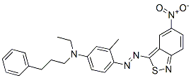 N-Ethyl-N-[3-methyl-4-[(5-nitro-2,1-benzisothiazol-3-yl)azo]phenyl]benzenepropanamine结构式