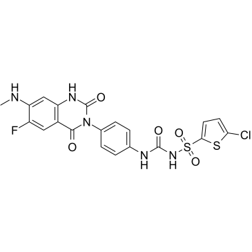 5-氯-N-[[[4-[6-氟-1,4-二氢-7-(甲基氨基)-2,4-二氧代-3(2H)-喹唑啉基]苯基]氨基]羰基]-2-噻吩磺酰胺图片