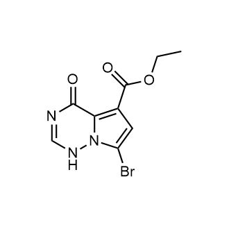 Ethyl 7-bromo-4-oxo-1,4-dihydropyrrolo[2,1-f][1,2,4]triazine-5-carboxylate Structure