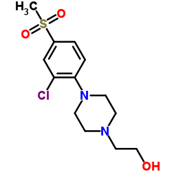 2-{4-[2-Chloro-4-(methylsulfonyl)phenyl]-1-piperazinyl}ethanol Structure