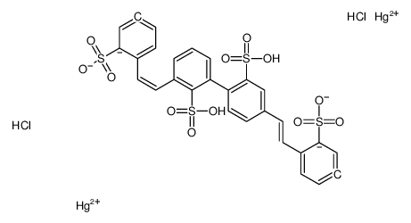 4',4'-dichloromercuric-2,2,2',2'-bistilbene tetrasulfonic acid structure