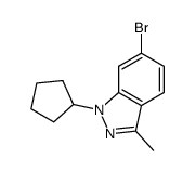 6-bromo-1-cyclopentyl-3-methyl-1H-indazole结构式