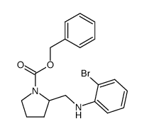 N-benzyloxycarbonyl-2-((2-bromophenyl)aminoethyl)pyrrolidine结构式