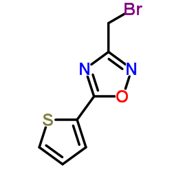 3-(Bromomethyl)-5-(2-thienyl)-1,2,4-oxadiazole结构式