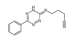 N-pent-4-ynyl-6-phenyl-1,2,4,5-tetrazin-3-amine结构式