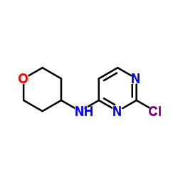 2-Chloro-N-(tetrahydro-2H-pyran-4-yl)-4-pyrimidinamine Structure