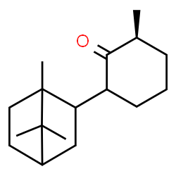 (1α,2β,4α)-2-methyl-6-(1,7,7-trimethylbicyclo[2.2.1]hept-2-yl)cyclohexan-1-one Structure