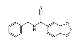 benzo[1,3]dioxol-5-yl-benzylamino-acetonitrile结构式