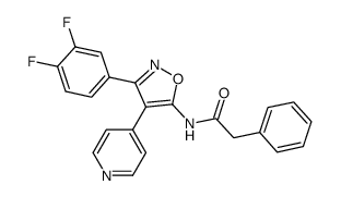 3-(3,4-difluorophenyl)-5-(phenylacetylamino)-4-(4-pyridyl)isoxazole Structure