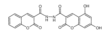 coumarin-3-carboxylic acid-N-(5,7-dihydroxycoumarin)-3-carbonylhydrazide结构式