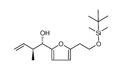 (1S,2S)-1-{5-[2-(tert-butyldimethylsilanyloxy)ethyl]furan-2-yl}-2-methylbut-3-en-1-ol结构式