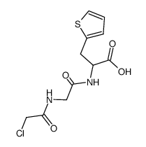 2-[(N-chloroacetyl-glycyl)-amino]-3-[2]thienyl-propionic acid结构式
