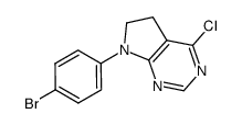 7-(4-bromophenyl)-4-chloro-6,7-dihydro-5H-pyrrolo[2,3-d]pyrimidine结构式