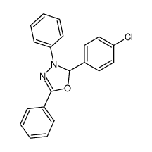 2-(4-chloro-phenyl)-3,5-diphenyl-2,3-dihydro-[1,3,4]oxadiazole结构式