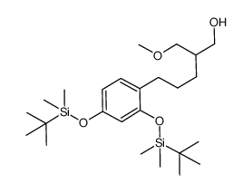 2-methoxymethyl-5-[2,4-bis(tert-butyldimethylsilyloxy)phenyl]pentanol结构式