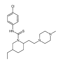 1-<4-Chlor-phenylthiocarbamoyl>-5-aethyl-2-<2-(4-methyl-piperazino)-aethyl>-piperidin Structure