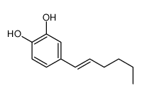 4-hex-1-enylbenzene-1,2-diol结构式