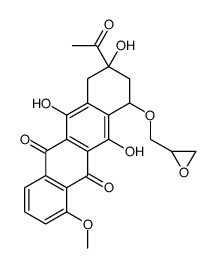 9-acetyl-6,9,11-trihydroxy-4-methoxy-7-(oxiran-2-ylmethoxy)-8,10-dihydro-7H-tetracene-5,12-dione结构式