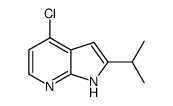 4-氯-2-(1-甲基乙基)-1H-吡咯并[2,3-B]吡啶结构式