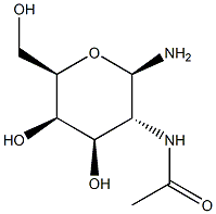 2-乙酰氨基-2-脱氧-Β-D-吡喃半乳糖胺结构式
