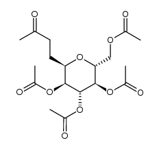 methyl 3-(2,3,4,6-tetra-O-acetyl-α-D-glucopyranosyl)propyl ketone Structure