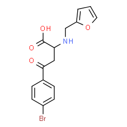 4-(4-Bromophenyl)-2-[(2-furylmethyl)amino]-4-oxobutanoic acid结构式