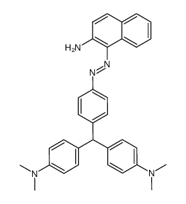 1-[4-(4,4'-bis-dimethylamino-benzhydryl)-phenylazo]-[2]naphthylamine结构式