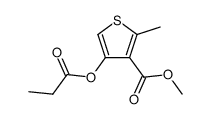 3-methoxycarbonyl-2-methyl-4-propionyloxythiophene Structure