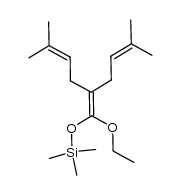[1-ethoxy-5-methyl-2-(3-methylbut-2-enyl)hexa-1,4-dienyloxy]trimethylsilane结构式