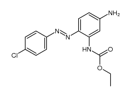 (E)-ethyl (5-amino-2-((4-chlorophenyl)diazenyl)phenyl)carbamate结构式