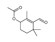 (3-formyl-2,4,4-trimethylcyclohex-2-en-1-yl) acetate结构式