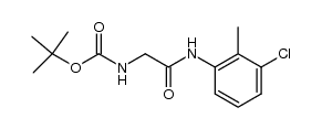 [(3-chloro-2-methyl-phenylcarbamoyl)-methyl]-carbamic acid tert-butyl ester结构式