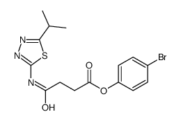 (4-bromophenyl) 4-oxo-4-[(5-propan-2-yl-1,3,4-thiadiazol-2-yl)amino]butanoate Structure