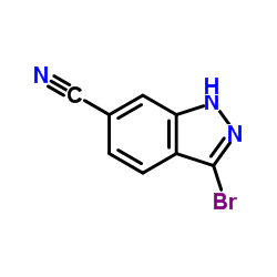 3-溴-1H-吲唑-6-甲腈结构式