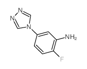 2-氟-5-(4H-1,2,4-三唑-4-基)苯胺结构式