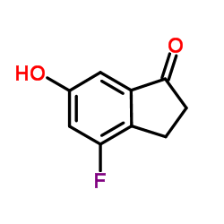 4-Fluoro-6-hydroxy-1-indanone结构式
