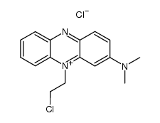 2-dimethylamino-10-(2-chloroethyl)phenazinium chloride Structure