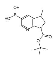 1H-Pyrrolo[2,3-b]pyridine-1-carboxylic acid, 5-borono-2,3-dihydro-3-Methyl-, 1-(1,1-dimethylethyl) este结构式