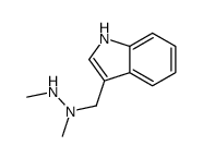 1-(1H-indol-3-ylmethyl)-1,2-dimethylhydrazine结构式