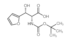 Boc-D-threo-3-(furan-2-yl)serine structure