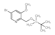 5-Bromo-2-((tert-Butyldimethylsilyloxy)methyl)-3-methoxypyridine Structure