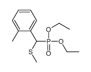 1-[diethoxyphosphoryl(methylsulfanyl)methyl]-2-methylbenzene结构式