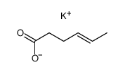 potassium trans-4-hexenoate Structure