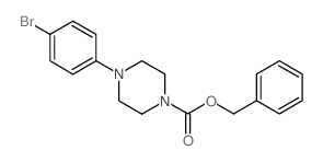 4-(4-溴苯基)哌嗪-1-羧酸苄酯结构式
